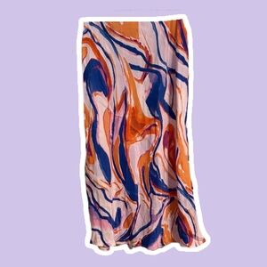Anthropologie Vibrant Abstract Print Skirt